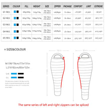 Mummy Camping Sleeping Bag Cold Winter