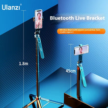 Ulanzi MA09 Selfie Stick Bluetooth 1.8M Desktop Tripod Anti Shake Portable Handheld Floor Stand For Phone Photography Live Shoot