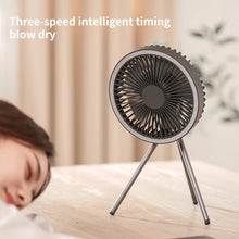 10000mAh Outdoor Camping Rechargeable Fan Portable Office Wireless Tent Electric Ceiling Fan With External LED Lighting Battery