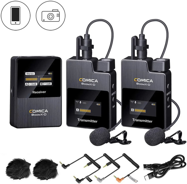 Comica BoomX-D Professional Dual Wireless Lavalier Microphone